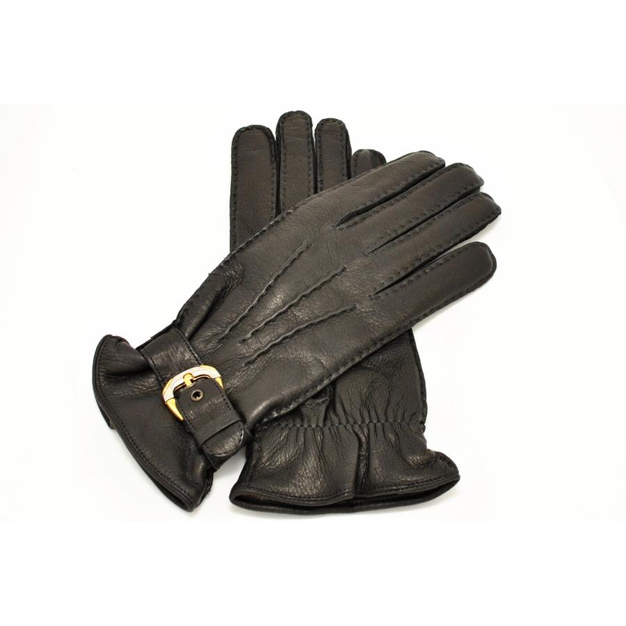 Women's deerskin leather gloves with wool lining Wool lined